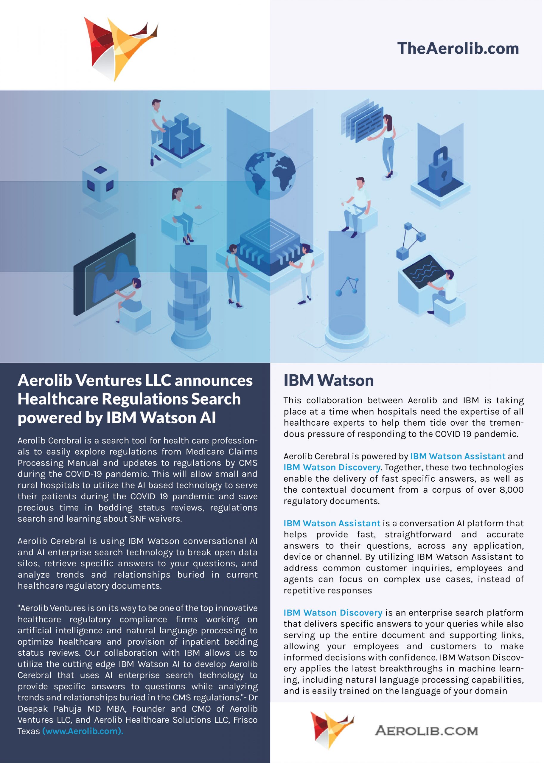 Aerolib Ventures LLC announces Healthcare Regulations Search powered by IBM Watson AI